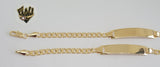 (1-60065) Gold Laminate - 5mm Curb Link Men Bracelet w/Plate - 8" - BGF - Fantasy World Jewelry