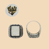 (2-5280-A) 925 Sterling Silver - Alternative Zircon Ring for Men - Fantasy World Jewelry