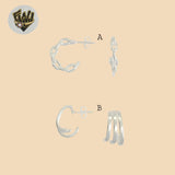 (2-4115) 925 Sterling Silver - Half Hoops.