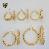 (1-2725) Gold Laminate Hoops - BGO - Fantasy World Jewelry