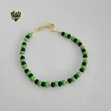 (1-0689) Gold Laminate Bracelet - 4.5mm Ogun Santero Bracelet - 7"- BGF - Fantasy World Jewelry