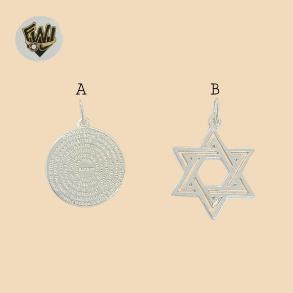 (2-1076) 925 Sterling Silver - Religious Pendants.