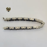 (4-4075) Stainless Steel - 10.5mm Alternative Link Bracelet - 8.5" - Fantasy World Jewelry