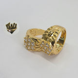 (1-3156-4) Gold Laminate -CZ Men Ring - BGO - Fantasy World Jewelry
