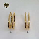 (1-2648 A-C) Gold Laminate Hoops - BGO - Fantasy World Jewelry