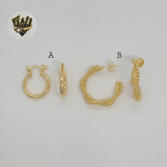 (1-2823) Gold Laminate - Hoops - BGF - Fantasy World Jewelry