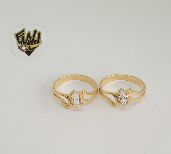 (1-3058) Gold Laminate-Oval CZ Ring- BGF - Fantasy World Jewelry