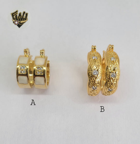 (1-2660 F-G) Gold Laminate Hoops - BGO - Fantasy World Jewelry