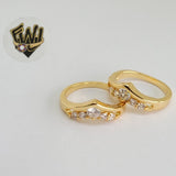 (1-3066-1) Gold Laminate - CZ Band Ring - BGO - Fantasy World Jewelry