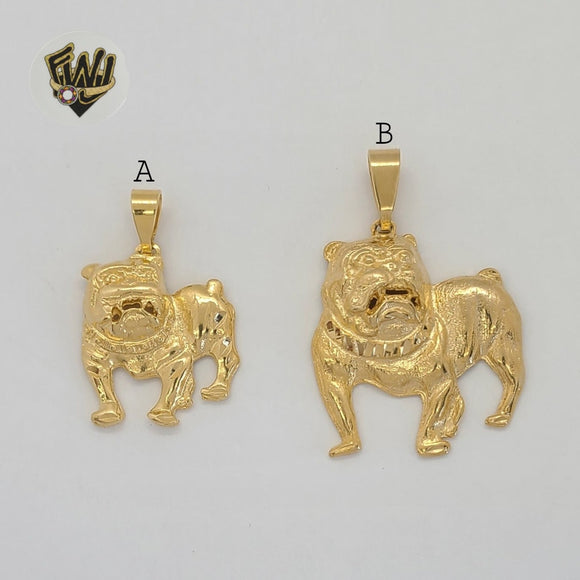 (1-2363) Gold Laminate - Dog Pendants - BGF