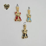 (1-2230) Gold Laminate - Teddy Bear Pendants - BGF