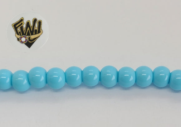 (MBEAD-61) 8mm Blue Beads - Round - Fantasy World Jewelry