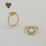 (1-3034-3) Gold Laminate - Happy Face Ring - BGO