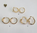 (1-2957) Gold Laminate Hoops - BGO - Fantasy World Jewelry