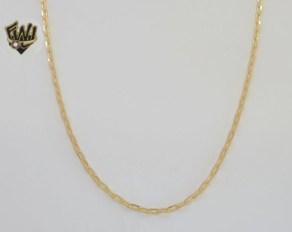(1-1840-1) Gold Laminate - 2.7mm Paper Clip Link Chain - BGF