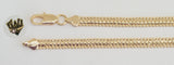 (1-60026) Gold Laminate - 6.5mm Flat Link Men Bracelet- 8.5" - BGO - Fantasy World Jewelry