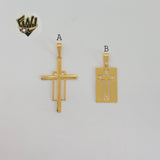 (1-2082) Laminado Oro - Colgantes Cruces - BGF