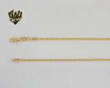 (1-1892) Laminado de oro - Cadena de eslabones de cuerda de 2 mm - BGF