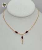(1-6186-2) Gold Laminate - Figa Azabache Necklace - BGF - Fantasy World Jewelry