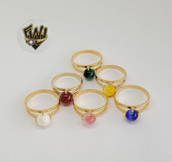 (1-3046) Gold Laminate - Color Stone Ring - BGF - Fantasy World Jewelry