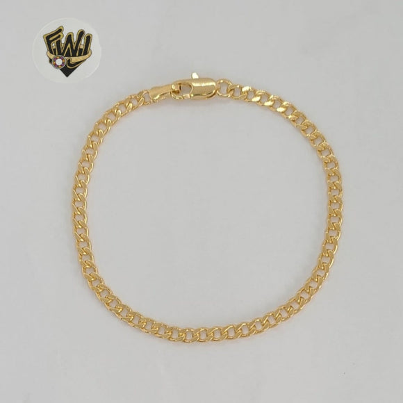 (1-0949) Gold Laminate - 3.2mm Curb Link Bracelet