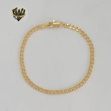 (1-0949) Gold Laminate - 3.2mm Curb Link Bracelet