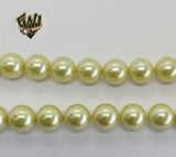 (MBEAD-56) 10mm Green Pearls - Round - Fantasy World Jewelry