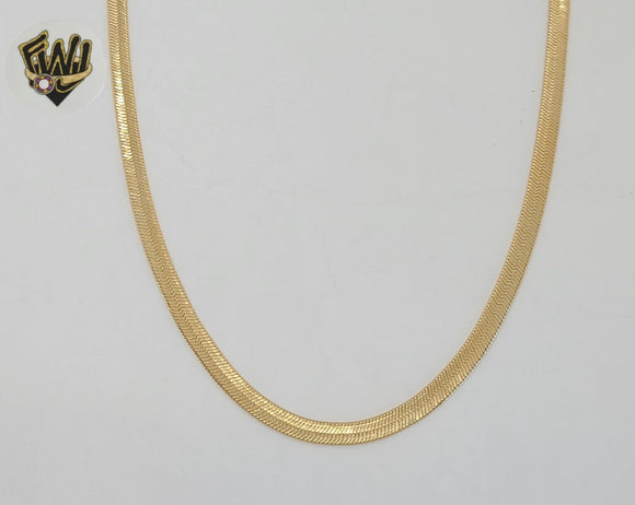(1-1619) Gold Laminate - 4mm Herringbone Link Chain - BGF