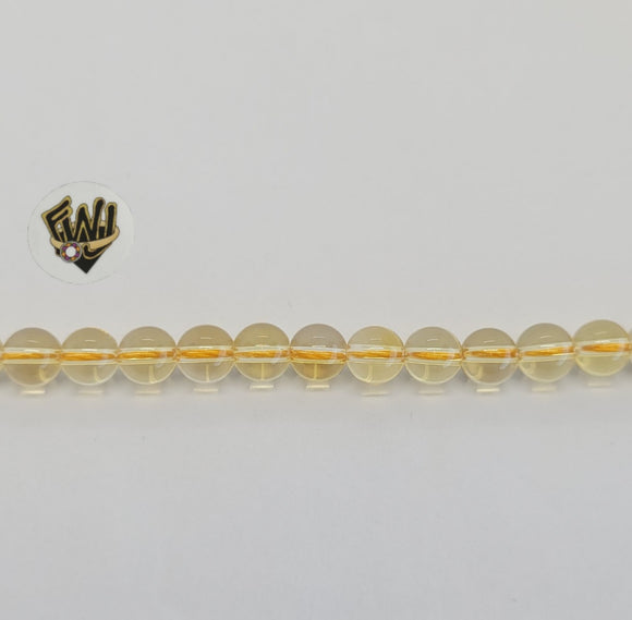 (MBEAD-185) 6mm Quarzo Amarillo Beads - Fantasy World Jewelry