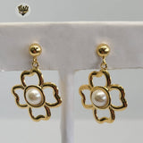 (1-1024-1) Gold Laminate - Flower Earrings - BGF - Fantasy World Jewelry