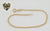 (1-0411) Gold Laminate - 2.5mm Curb Link Bracelet - BGF - Fantasy World Jewelry