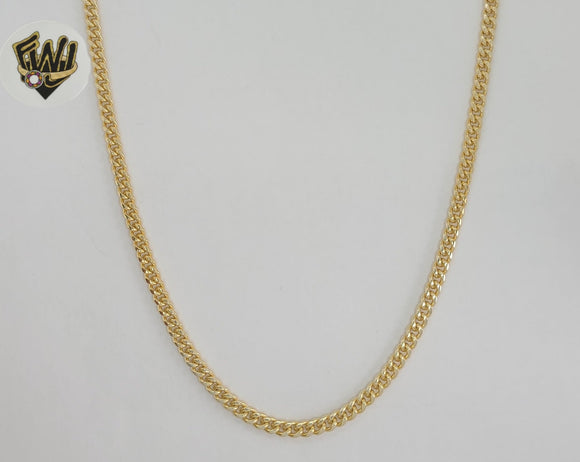 (1-1788) Laminado de oro - Cadena de eslabones curvos de 4 mm - BGO