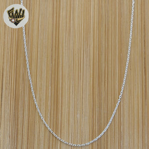 (2-8132) 925 Sterling Silver - 1mm Rolo Link Chains. - Fantasy World Jewelry