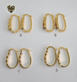 (1-2640-A) Gold Laminate Hoops - BGO - Fantasy World Jewelry