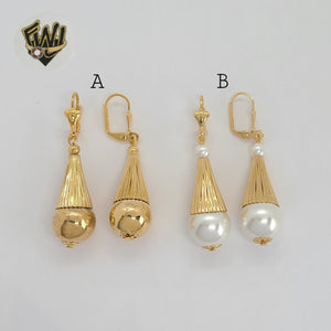 (1-1048-2) Gold Laminate - Long Earrings - BGF