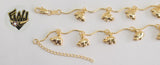(1-0587)Gold Laminate Bracelet-1mm Link Bracelet w/Charms-7.5''-BGF - Fantasy World Jewelry