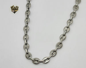 (4-3180) Stainless Steel - 11mm Puff Marine Link Chain - 30" - Fantasy World Jewelry