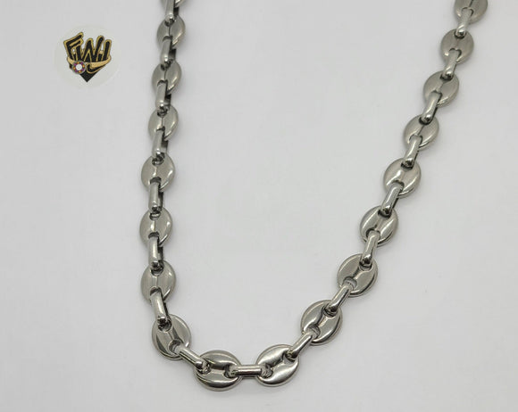 (4-3180) Stainless Steel - 11mm Puff Marine Link Chain - 30