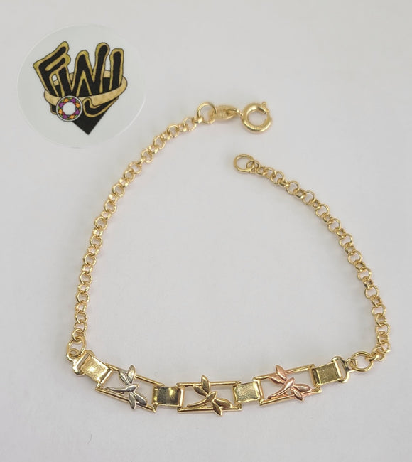 (1-0593) Gold Laminate Bracelet-5mm Rolo Chain Bracelet -7''-BGO - Fantasy World Jewelry
