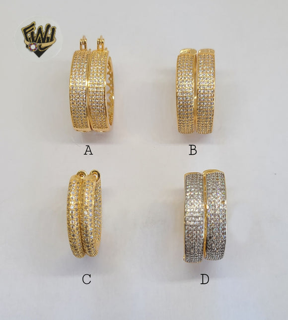 (1-2680) Gold Laminate Hoops - BGO - Fantasy World Jewelry