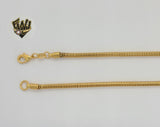 (1-1531) Laminado de oro - Cadena de eslabones de serpiente de 3 mm - BGF