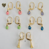 (1-1170) Gold Laminate Earrings - BGF - Fantasy World Jewelry