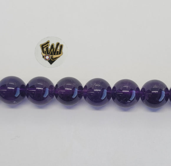 (MBEAD-189) 12mm Amethyst Beads - Fantasy World Jewelry
