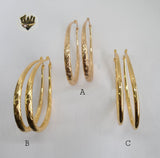 (1-2753) Gold Laminate Hoops - BGO - Fantasy World Jewelry