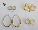 (1-2609 A-D) Gold Laminate Hoops - BGO - Fantasy World Jewelry
