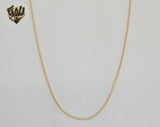 (1-1534) Laminado de oro - Cadena de eslabones de serpiente de 1 mm - BGF