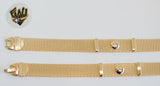 (1-0802) Gold Laminate - 12mm Alternative Bracelet - 8" - BGO - Fantasy World Jewelry