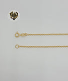 (1-6104) Gold Laminate - 2mm Rolo Link Charms Necklace - BGF - Fantasy World Jewelry