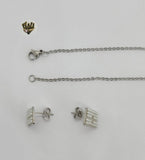(4-9004) Stainless Steel - 1.5mm Rolo w/ Pearls Set - 18". - Fantasy World Jewelry
