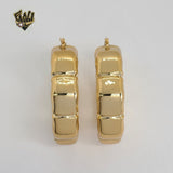 (1-2755-3) Gold Laminate - Chunky Hoops - BGO